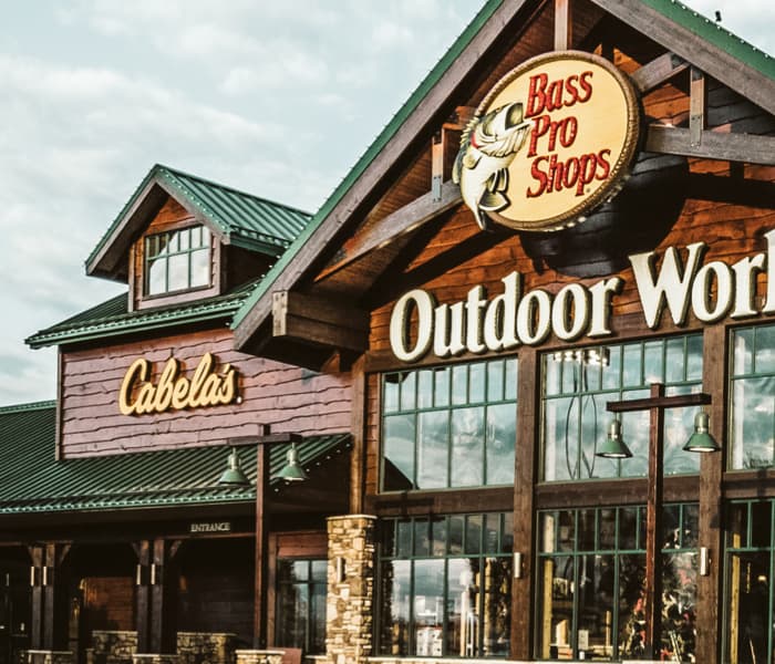 Entrance to Bass Pro store