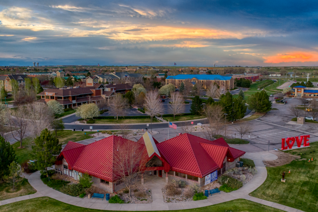 Loveland Visitor's Center at sunset